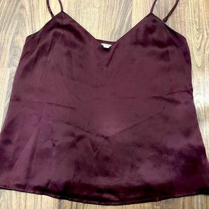 L’agence Jane Silk Camisole Tank-Eggplant